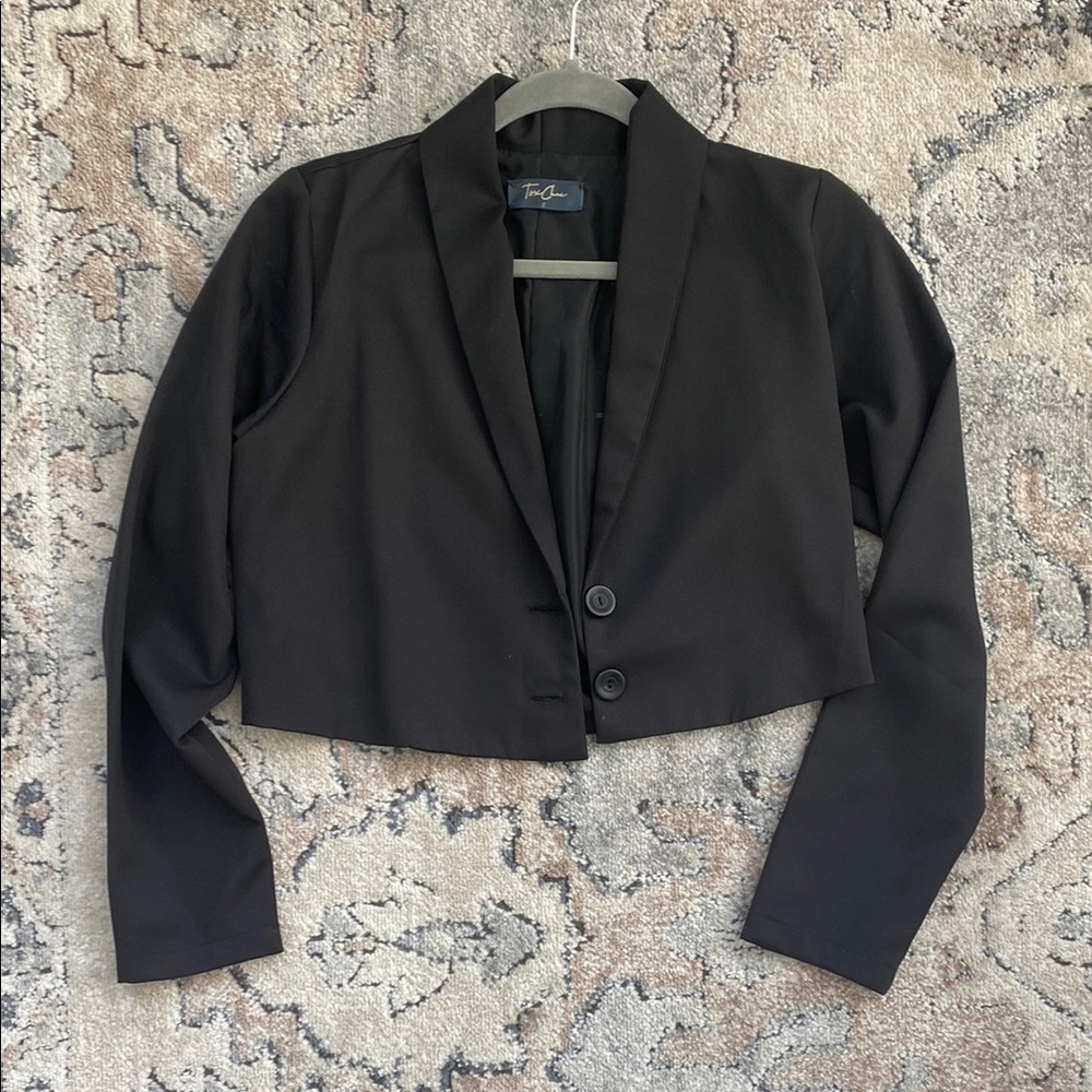 Black Cropped Blazer